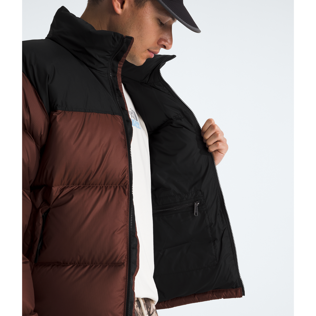 The North Face Men’s 1996 Retro Nuptse Jacket in Ember Soil/TNF Black