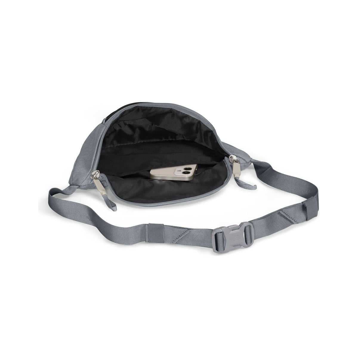 The North Face Jester Lumbar in Mid Grey Dark Heather Black