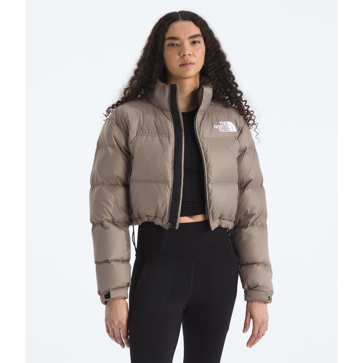 The North Face Women's Nuptse Short Jacket in Mocha Brown