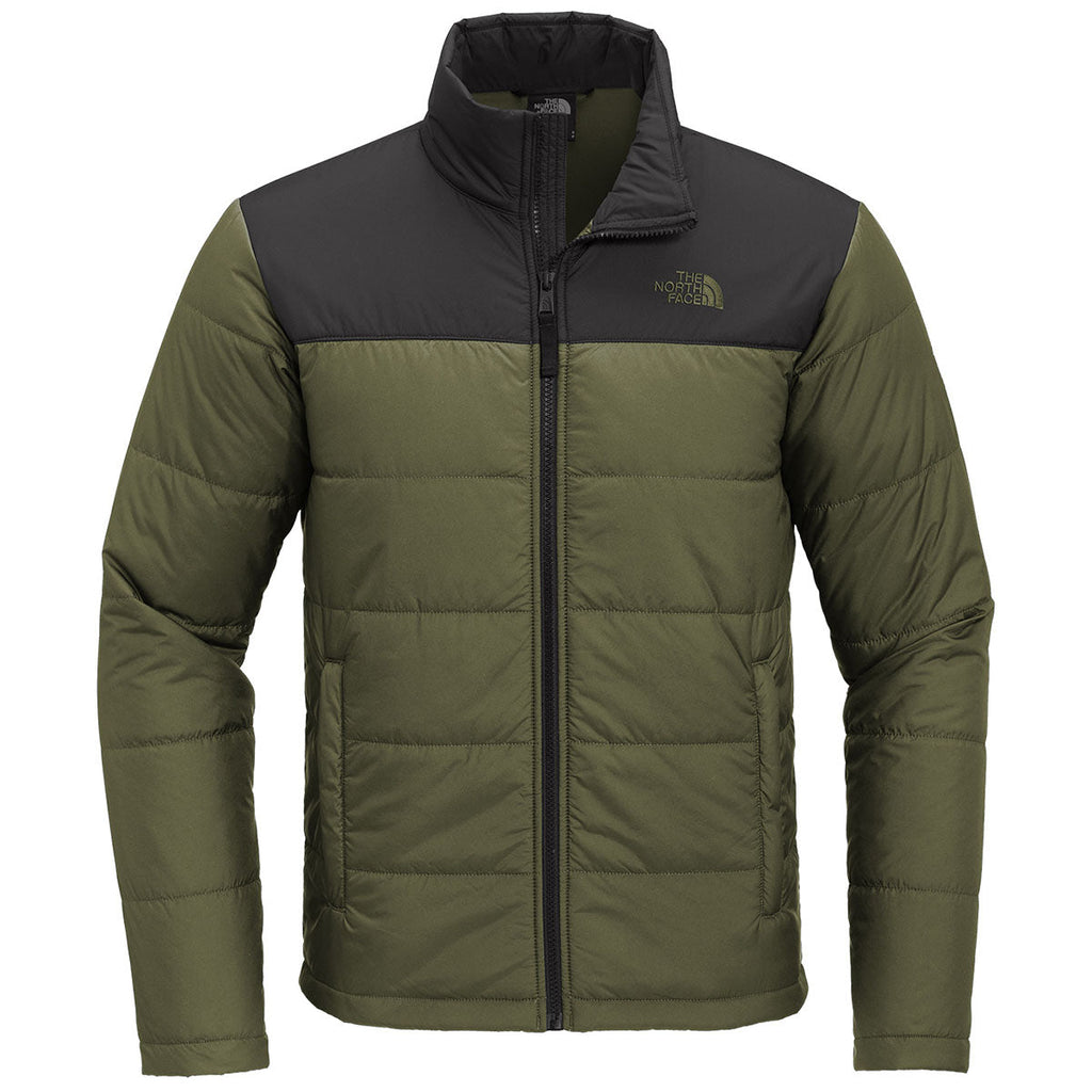The North Face Men's Burnt Olive Green Chest Logo Everyday Insulated Jacket