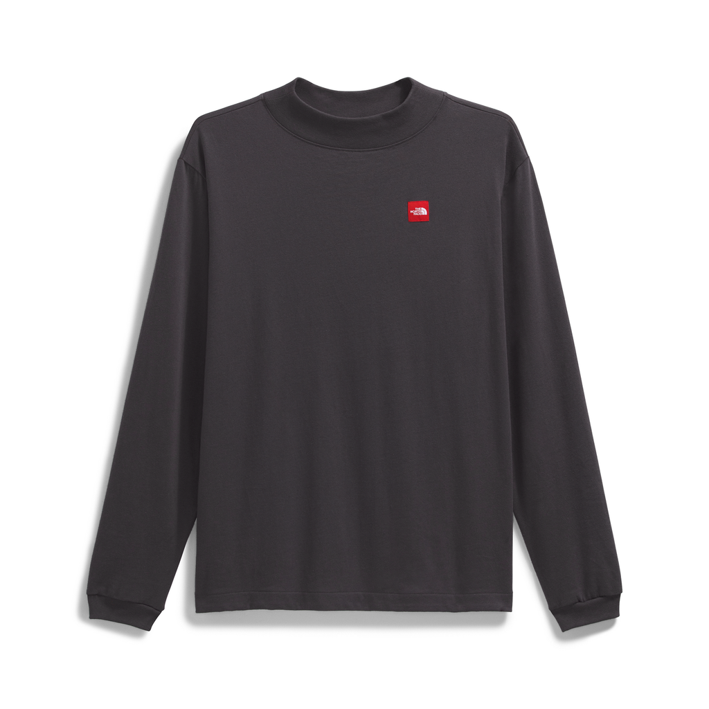 The North Face Men's Red Box Long-Sleeve Tee in Obsidian