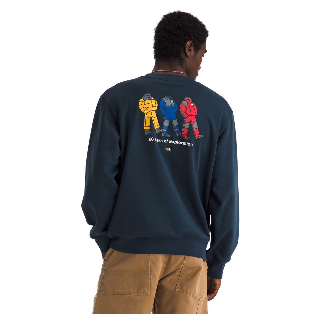 The North Face Celebration Relaxed Crew-Graphic in Summit Navy