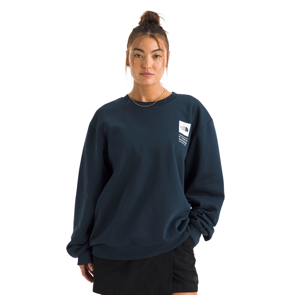 The North Face Celebration Relaxed Crew-Graphic in Summit Navy