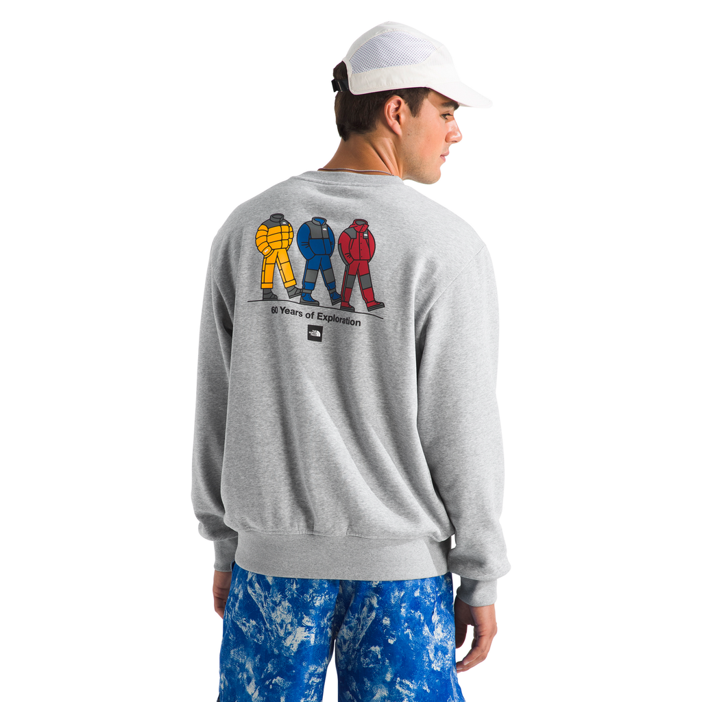The North Face Celebration Relaxed Crew-Graphic in TNF Light Grey Heather