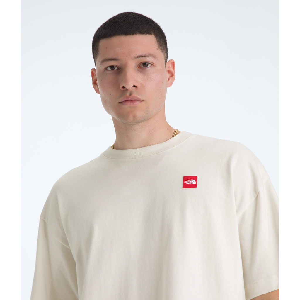 The North Face Men's Red Box Short-Sleeve Tee in White Dune