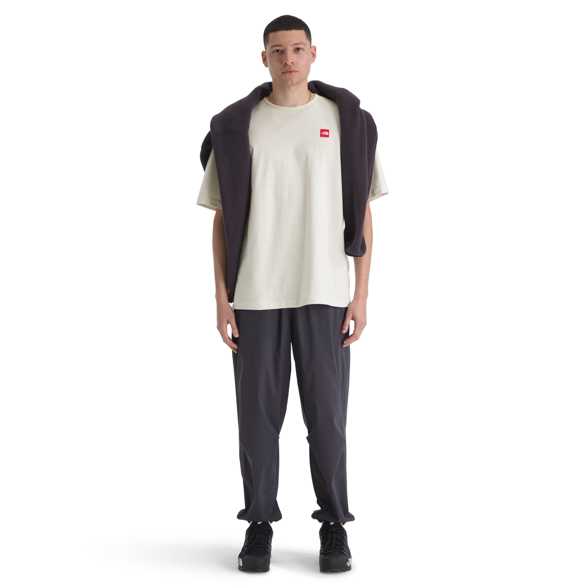 The North Face Men's Red Box Short-Sleeve Tee in White Dune