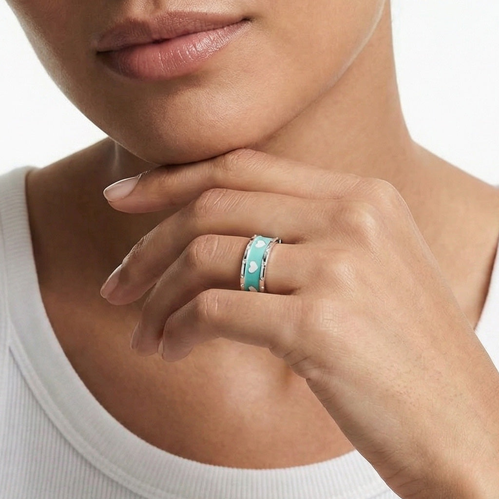 Cartier Blue Love Heart Ring