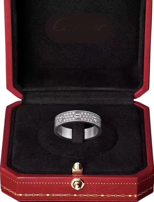 Cartier Love Pavé Band Ring