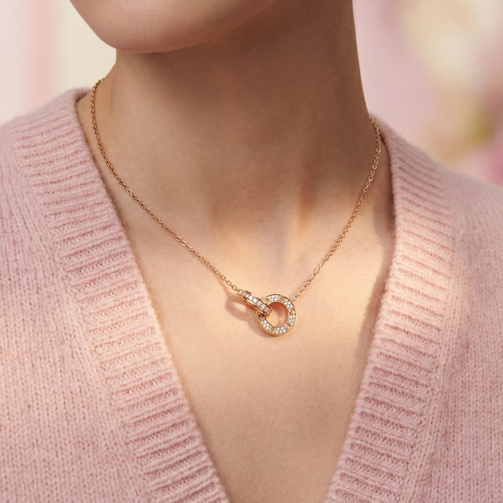 Cartier Love Pavé Necklace
