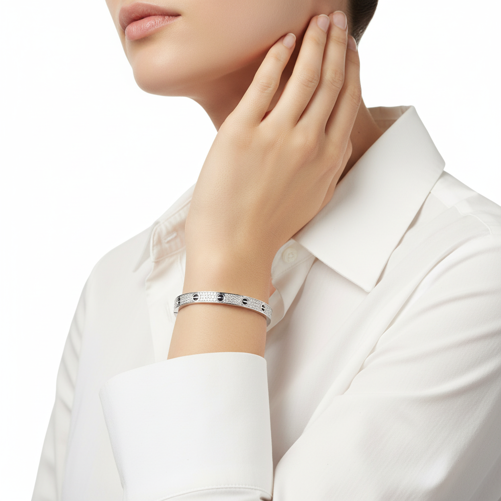 Cartier Love Paved Ceramic Bracelet