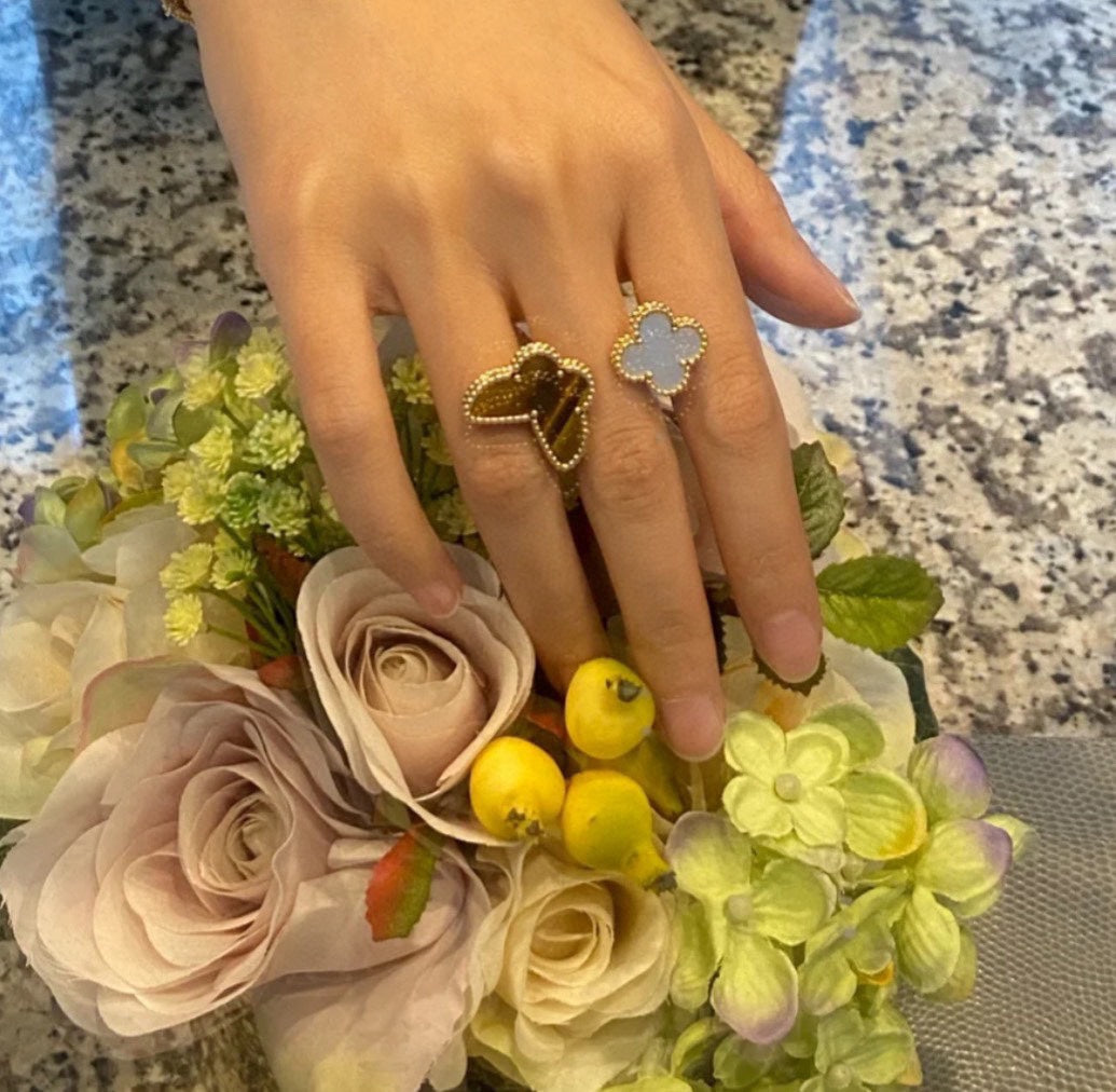 Van Cleef & Arpels Lucky Alhambra Inspired Between The Finger Ring