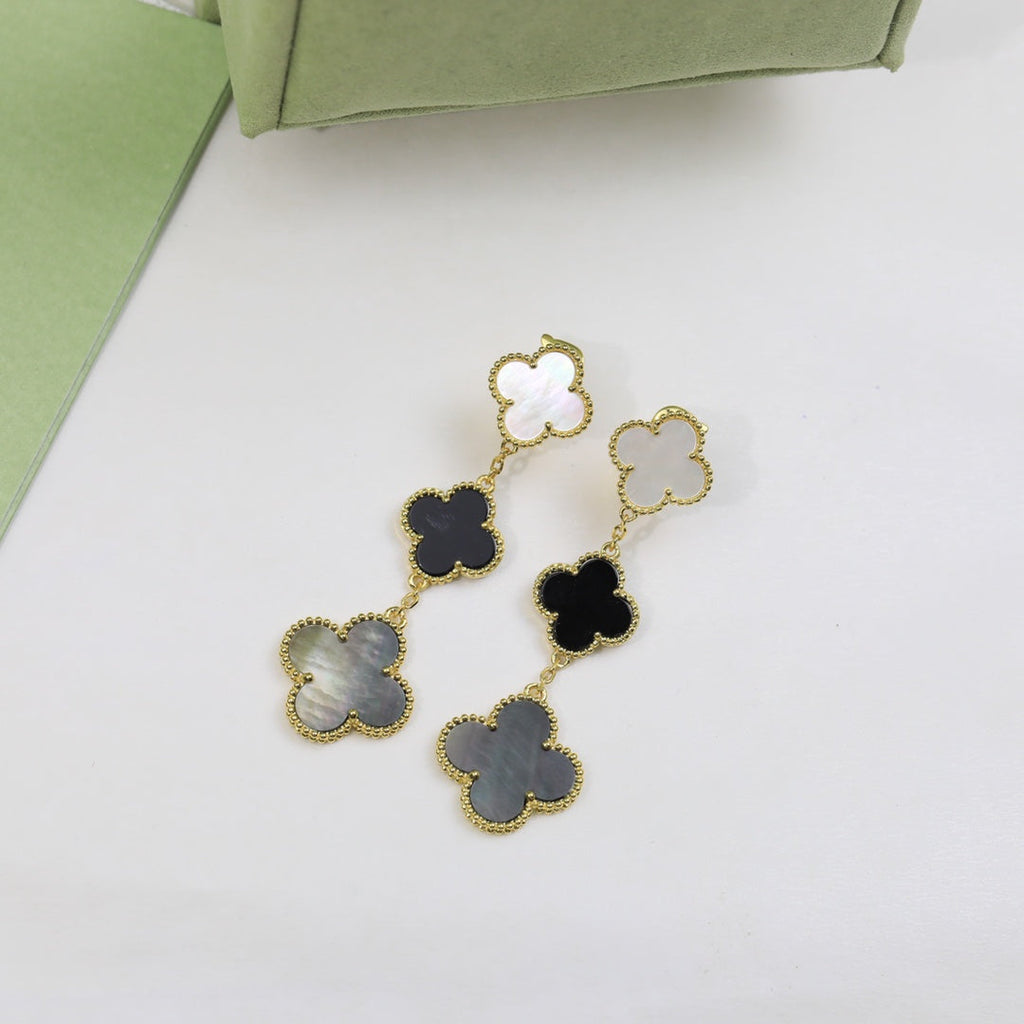 Van Cleef & Arpels Magic Alhambra Three Pearls Motifs Earrings
