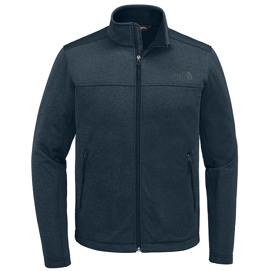 The North Face Men's Urban Navy Heather Chest Logo Ridgewall Soft Shell Jacket