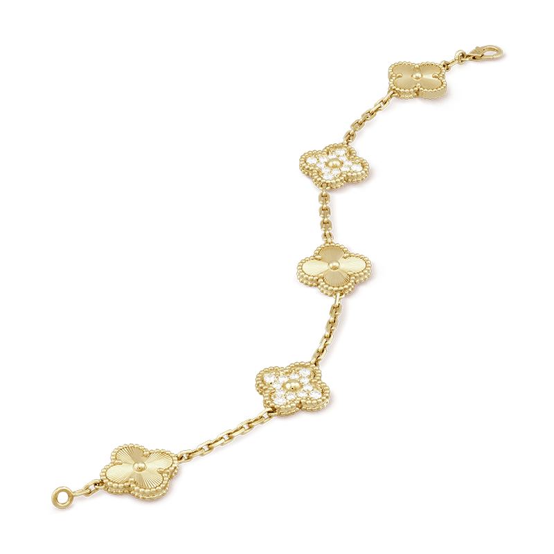 Van Cleef & Arpels Vintage Alhambra Five Motifs Bracelet